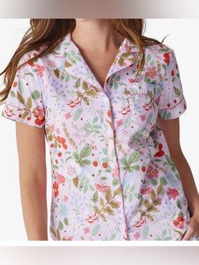 Rifle Paper Co. X The Company Store Pajama Top Women’s Large Strawberry Fields